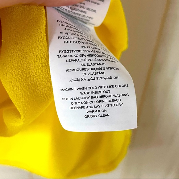 Michael Kors Yellow Double Layer Front V Neck Hi Low Tank Top Sz S - Picture 4 of 8